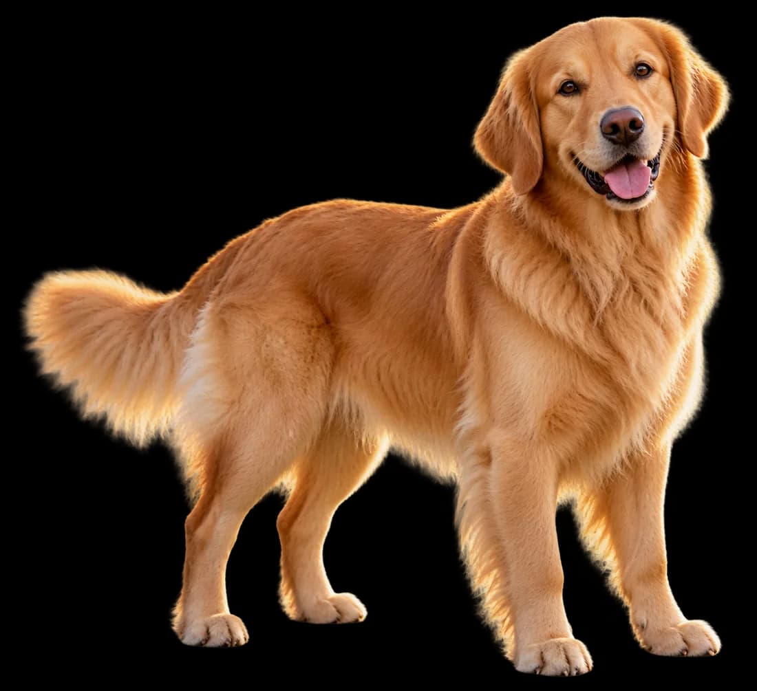 Happy golden retriever