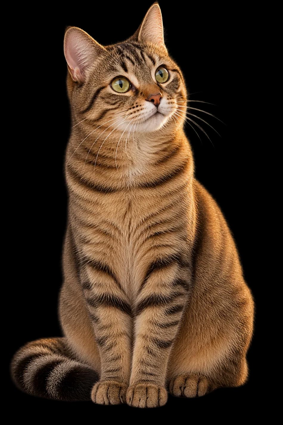 Curious tabby cat